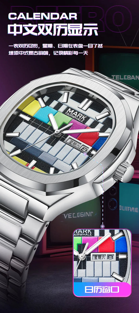 2025 Business Watches Men Brand Mark Fairwhale Fashion Original Retro Design Quartz Wristwatch Man With Calendar Week Hot Sell
