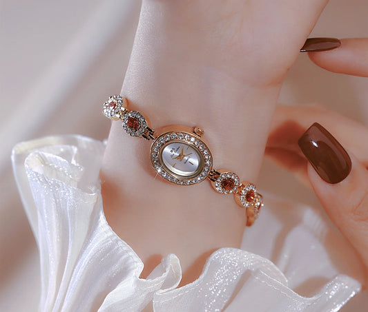 UTHAI New Women Chain Watch Light Luxury Brand Antique Rainbow Bracelet Wristwatch Waterproof Ladies Fashion Quartz Watches