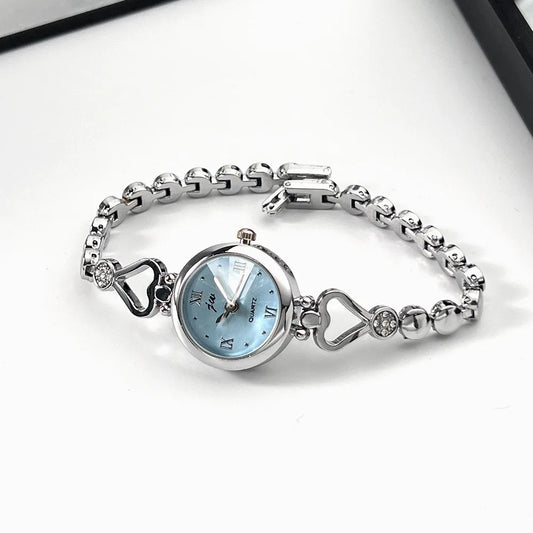 Women's Watch Compact and Exquisite Rose Love Bracelet Watch for Girls and Students Fashion quartz High Beauty Watch