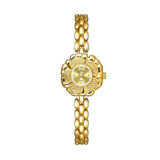 UTHAI Women's Watch Brand Light Luxury Medieval Gold Camellia Bracelet Wristwatch Waterproof Ladies Fashion Quartz Watches Gift