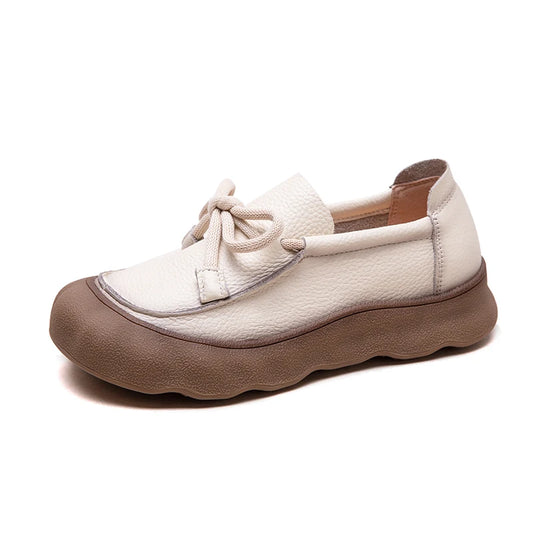 AIYUQI 2025 New Women's Loafers Non-slip slip-on casual shoes Women shoes Large-size flatGenuine Leather female sneakers