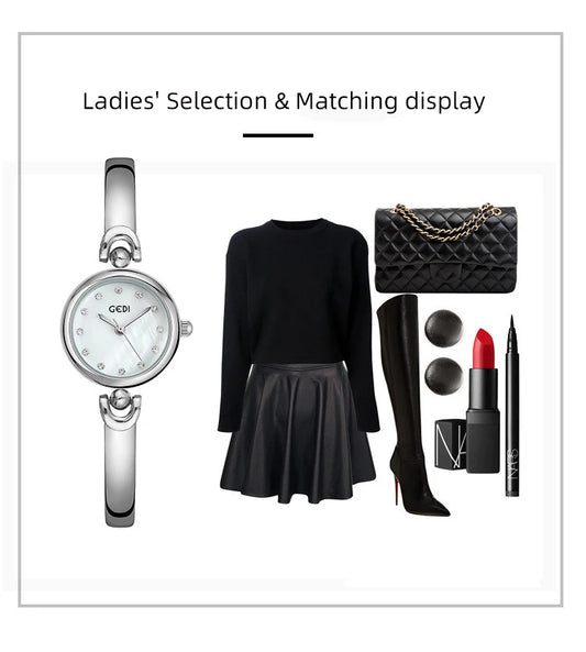 UTHAI W34 Women's Bracelet Watch Light Luxury Simple Exquisite Round Dial Waterproof Clock Lady Fashion Korean Quartz Watches