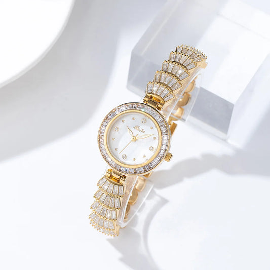 UTHAI Women's Watch French Light Luxury High Quality Diamond Popular  Charm Bracelet Watch Ladies Fashion Quartz Watches Gift