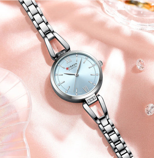 CURREN 9092 Women Quartz Watch Fashion Luxury Elegant Stainless Steel Strap Bracelet Wristwatch for Ladies Girl Female Clock