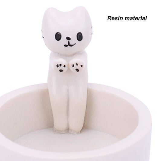 Cartoon Cat Candle Holder Cat Tea Light Candle Holder Cute Grilled Cat Aromatherapy Candle Holder Desktop Decorative Ornaments