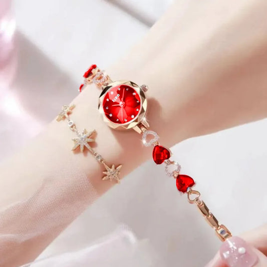 UTHAI L92 Women's Watch Brand Advanced Fashion Light Luxury Crystal Inlaid Diamond Waterproof Female Quartz Watches Clock