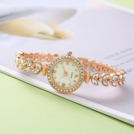 UTHAI W75 Mermaid Women's Watch Light Luxury Small Group Bracelet Watches Full Diamond Clock Female's Fashion Quartz Watch Gift