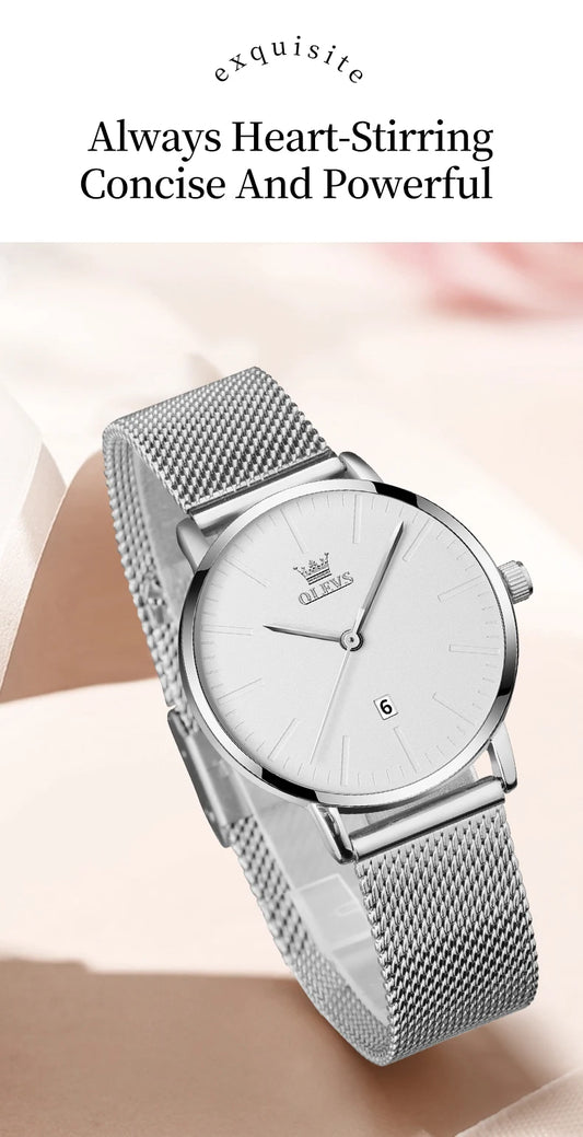 OLEVS Luxury Fashion Watch for Women Rose Gold Waterproof Quartz Ladies Wristwatch Original Simple Women's Watches Montre Femme