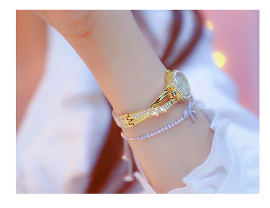 Women Watch Chain Light Luxury brand Butterfly Full Diamond Waterproof Student Female Fashion Quartz Bracelet Wristwatches Gift
