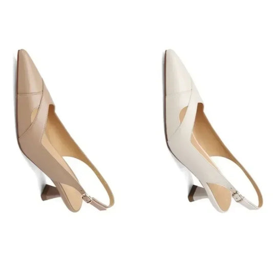 New Elegant Comfortable and Fashionable Sandals Summer Solid Color Hollow Pointed Toe Breathable Casual Party High Heels