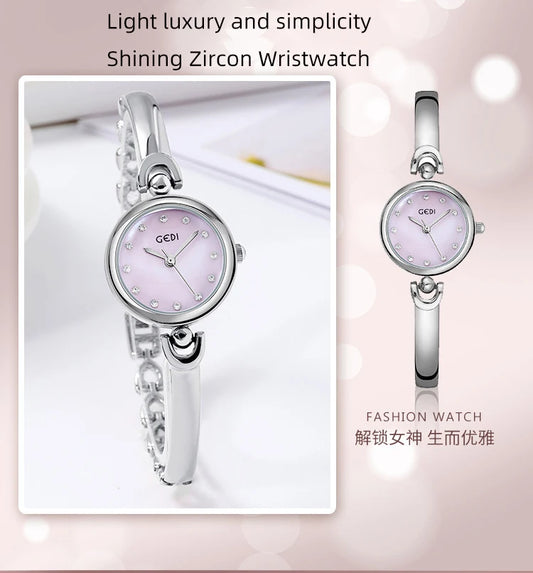 UTHAI W34 Women's Bracelet Watch Light Luxury Simple Exquisite Round Dial Waterproof Clock Lady Fashion Korean Quartz Watches