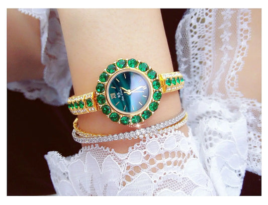 UTHAI New Women's Watch Waterproof Temperament Light Luxury Retro Female Malachite Bracelet Ladies Fashion Clock Watches Gift