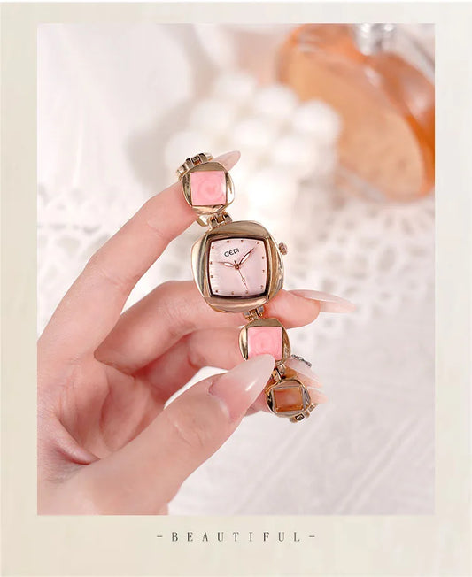 Women Bracelet Watch Light Luxury Creative Irregular Diamond shaped Watches Ladies Premium Exquisite Gem Quartz Wristwatch Gift