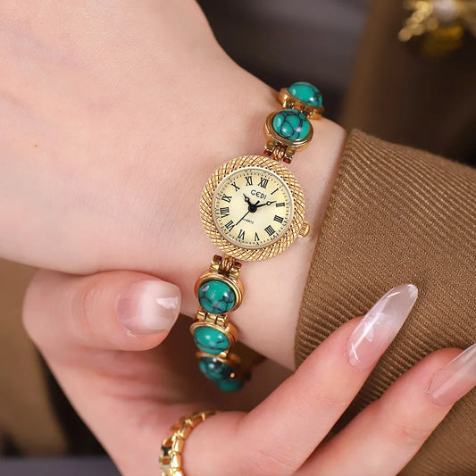 Bracelet Watch Women's Vintage Light Luxury Brand High-end Seven Color Chain Watches Ladies Fashion Quartz Wristwatches Gift