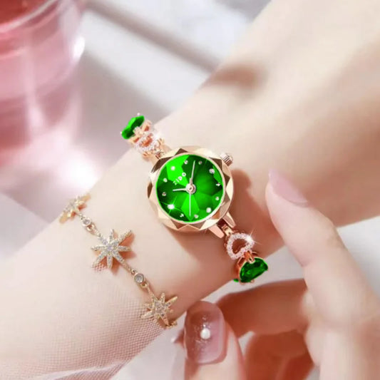 UTHAI L92 Women's Watch Brand Advanced Fashion Light Luxury Crystal Inlaid Diamond Waterproof Female Quartz Watches Clock
