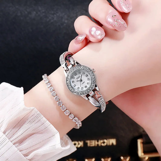 UTHAI W64 Women's Watch with Diamond Small Dial Fashion Quartz Wristwatch Girls' Minimalist Temperament Wrist Female' Watches