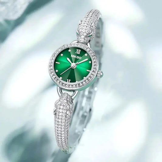 2025 Ladies Fashion Quartz Watch Waterproof Luxury Diamond Inlaid Charming Bracelet Jewelry Full of Sparkling Stones for Women