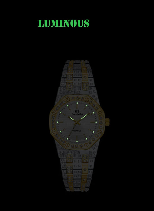 UTHAI Women's Watch Luxury Metal Diamonds European American Middle Eastern Waterproof Ladies Fashion Quartz Watches Clock Gift