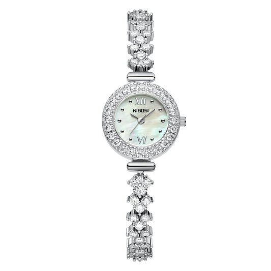 NIBOSI Women Watches Luxury Small Face Elegant Quartz Diamond Watch For Ladies Icy Look Party Jewelry Mini Babe Cute Arm Clock