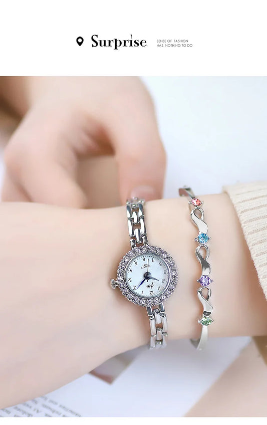 Watch For Women Diamond Bracelet Watch Female Girl Student Digital High end Fashion Quartz Wristwatch Ladies Watches Gift