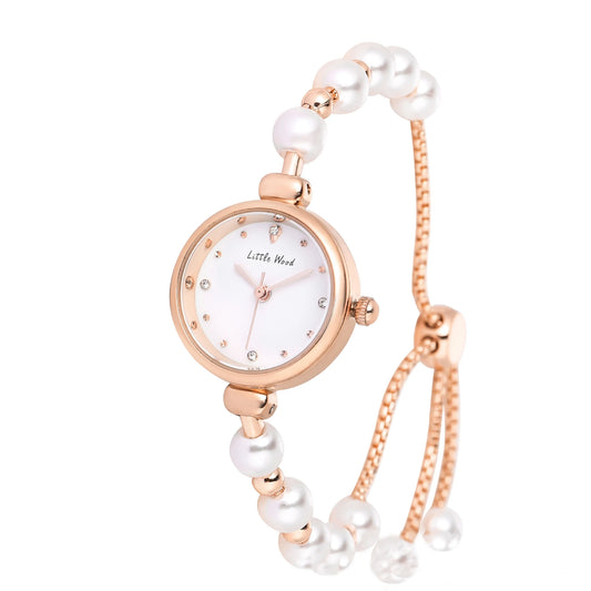 UTHAI L60 Women's Light Luxury Pearl Bracelet Watch Female's Clock Watches Ins Style Versatile Ladies Fashion Quartz Wristwatch