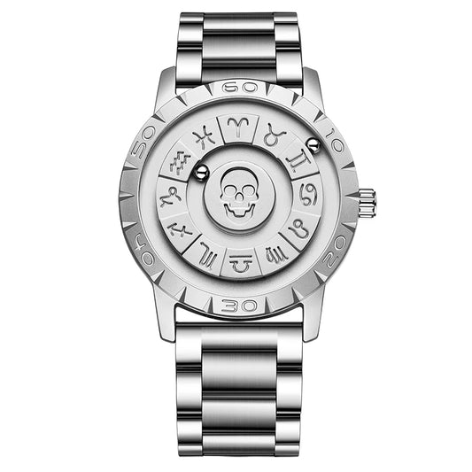 FOXBOX Luxury Skull Design Watch Men Fashion Business Watch Men Full Steel Sport Military Waterproof Men's Quartz Wristwatches