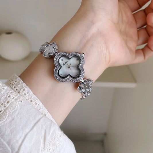 Silver Bracelet women's watch inlaid with diamonds luxury high-end 2025 new Medieval Watch