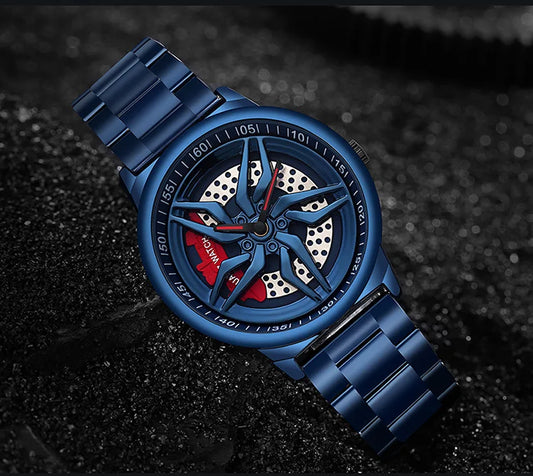 UTHAI L72 Watch For Men Cool Wheel Watch Luxury High Quality Male's Quartz Watches Hollow out 360 ° Rotary Dial Waterproof Clock