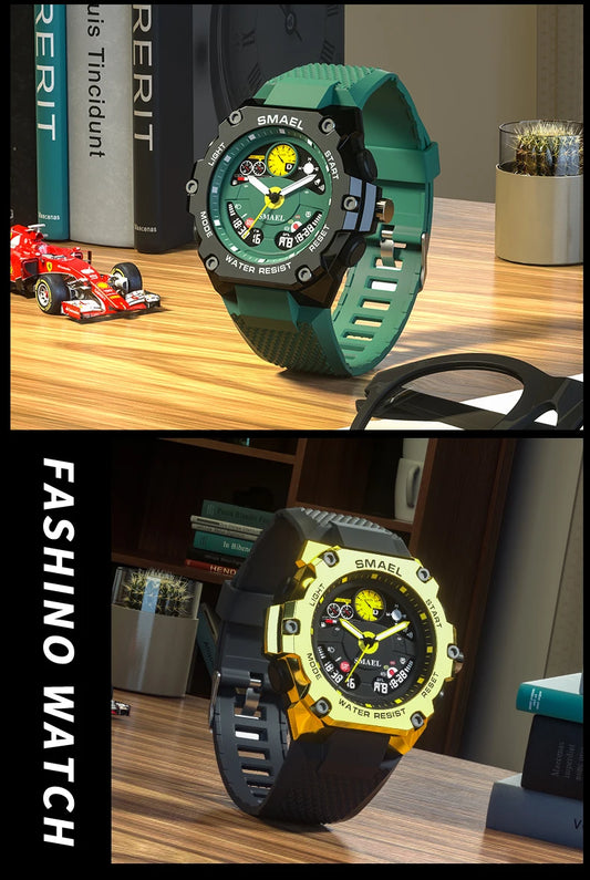 SMAEL Brand Waterproof Dropshipping Watch Alarm Clock 8092 Young Fashion Quartz Sport Wristwatches