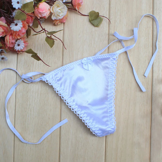 Silk Thong G-string Lace Sexy Underwear Women Sexy Panties Female Low Waist String Lace Lingerie Intimates Thongs T-back