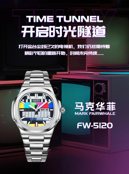 2025 Business Watches Men Brand Mark Fairwhale Fashion Original Retro Design Quartz Wristwatch Man With Calendar Week Hot Sell