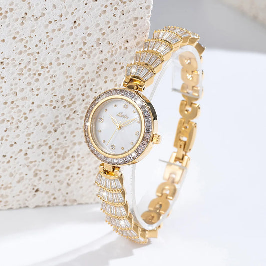UTHAI Women's Watch French Light Luxury High Quality Diamond Popular  Charm Bracelet Watch Ladies Fashion Quartz Watches Gift