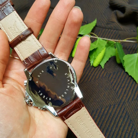 JARAGAR 951 Top Class Men's Mechanical Watches Design Leather Strap Three Needles Automatic Waterproof Mechanical Watch for Men