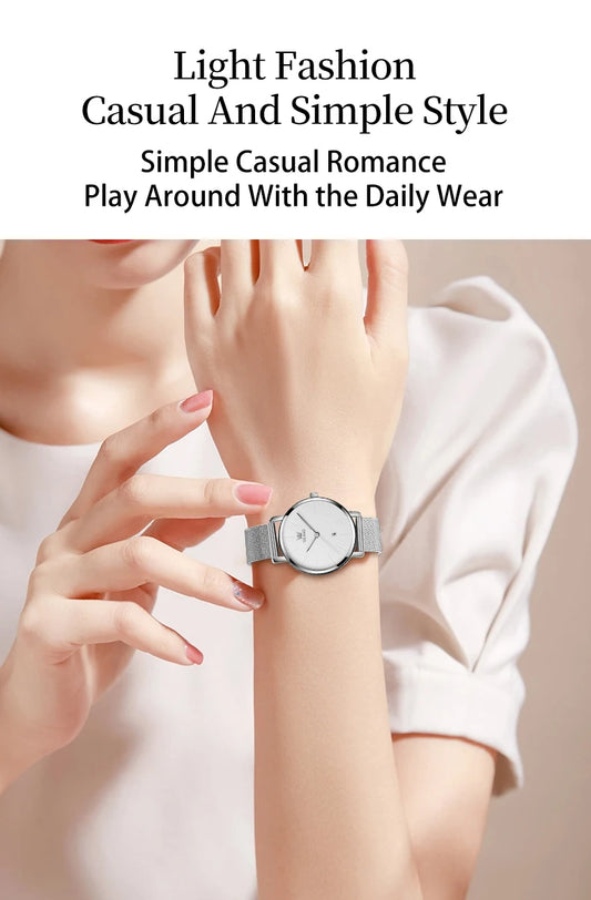 OLEVS Luxury Fashion Watch for Women Rose Gold Waterproof Quartz Ladies Wristwatch Original Simple Women's Watches Montre Femme