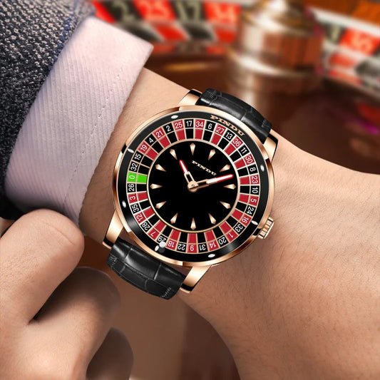 2024 New NH35 Automatic Mechanical Wristwatches Las Vegas Roulette PINDU Watch Diamond Luminous Pointer  Jacob & Co Montre Homme