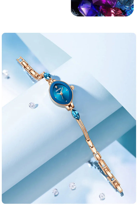 UTHAI L37 Women's Fashion Quartz Watch Brand Light Luxury Jewelry Set with Diamonds Waterproof Slim Bracelet Girl's Clock Gift
