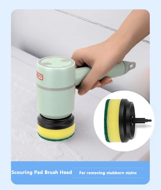 New Electric Cleaning Brush 3 Brush Heads Cleaner Multifunctional Cleaning Pots and Dishes For Kitchen Bathroom Bathtub Glass