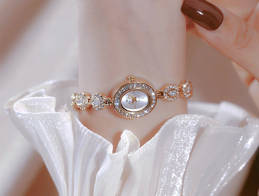 UTHAI New Women Chain Watch Light Luxury Brand Antique Rainbow Bracelet Wristwatch Waterproof Ladies Fashion Quartz Watches