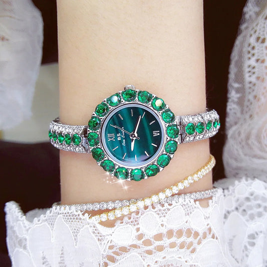 UTHAI New Women's Watch Waterproof Temperament Light Luxury Retro Female Malachite Bracelet Ladies Fashion Clock Watches Gift