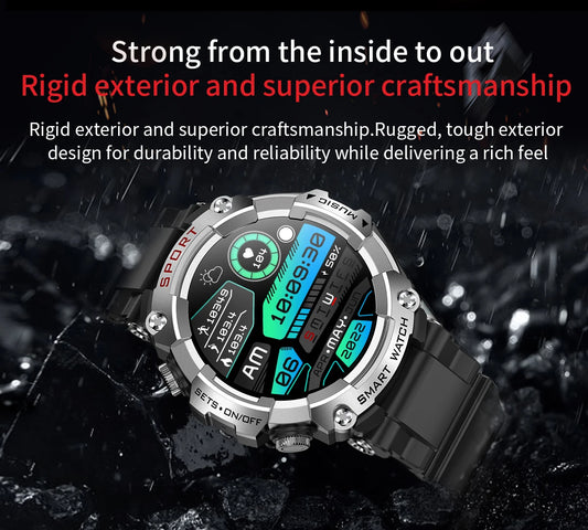 LaNikar Smart Watch AMOLED Display With In-Ear Bluetooth Headset Heart Rate Blood Pressure Oxygen Saturation Monitoring HD Audio