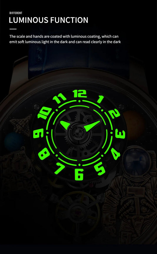 2025 PINDU Design Men Wristwatches Top Brand Luxury Robot Astronaut Space Series Watch Men Sapphire Luminous Waterproof Watches
