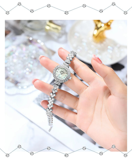 NIBOSI Women Watches Luxury Small Face Elegant Quartz Diamond Watch For Ladies Icy Look Party Jewelry Mini Babe Cute Arm Clock