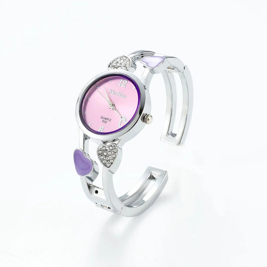 UTHAI Watch For Women Fashion Steel Band Light Luxury Bracelet Korean Version Love Girl Student Quartz Wristwatches Gift