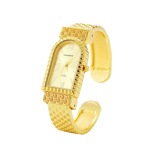 UTHAI W82 Women's Bracelet Watch Fashion Light Luxury Diamonds Small Square Quartz Watches Ladies Metal Wristwatch Jewelry