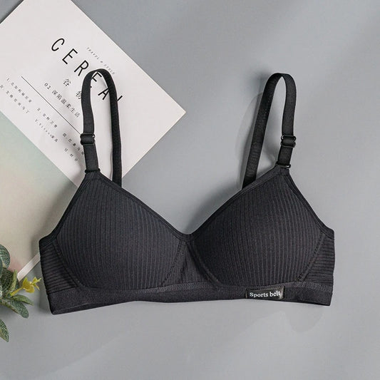 FallSweet Cotton Wireless Bra for Women Seamless Push Up Bras Comfortable V-Shaped Gathering Underwear AB Cup Intimate Lingerie