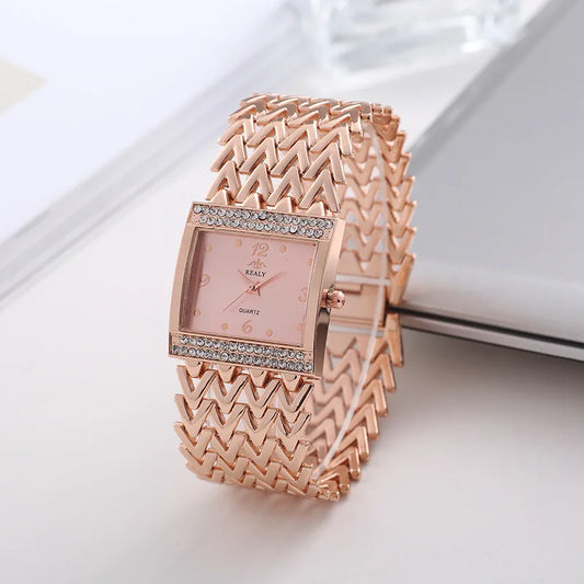 UTHAI W32 Women's Fashion Quartz Watches European American Lady's Bracelet Watch Diamonds Clock Girl Wristwatch Jewelry