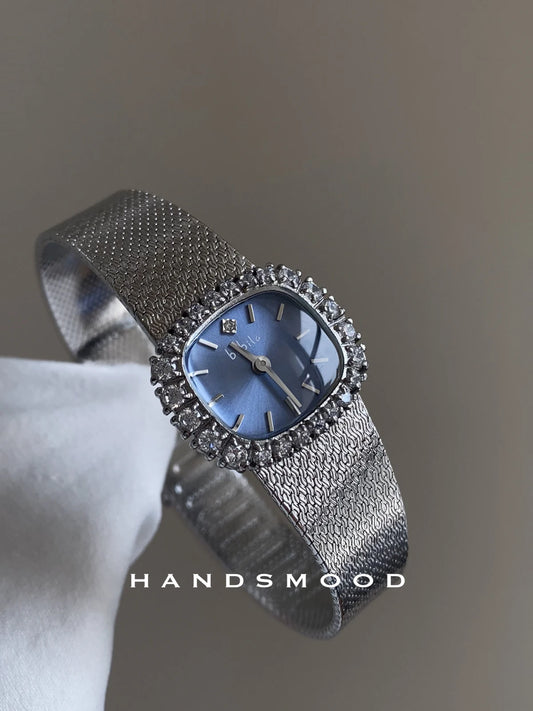 Vintage style, retro, light luxury, exquisite and high-end, navy blue women's watch, fashionable temperament, niche watch