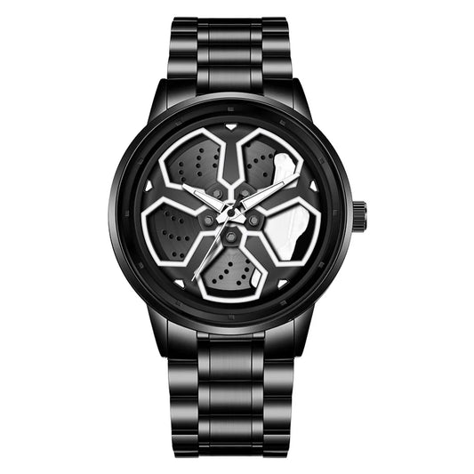 VA VA VOOM LT01 Cool Sports Car Wheel Elements Come Running Quartz Luminous Waterproof Steel Belt Watches for Man Reloj Hombre
