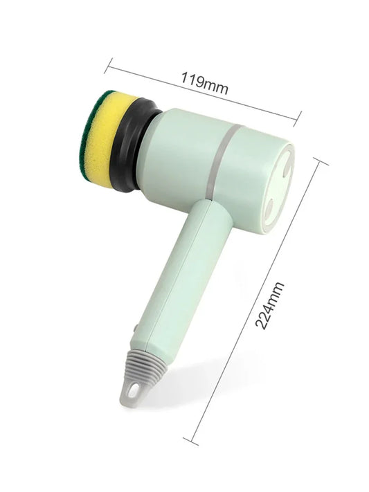 New Electric Cleaning Brush 3 Brush Heads Cleaner Multifunctional Cleaning Pots and Dishes For Kitchen Bathroom Bathtub Glass