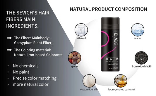 Sevich Hair Fibers Keratin Thickening Spray Hair Building Fiber Poudre Instant Regrowth Powders Hair Loss Conceale Hair Growth